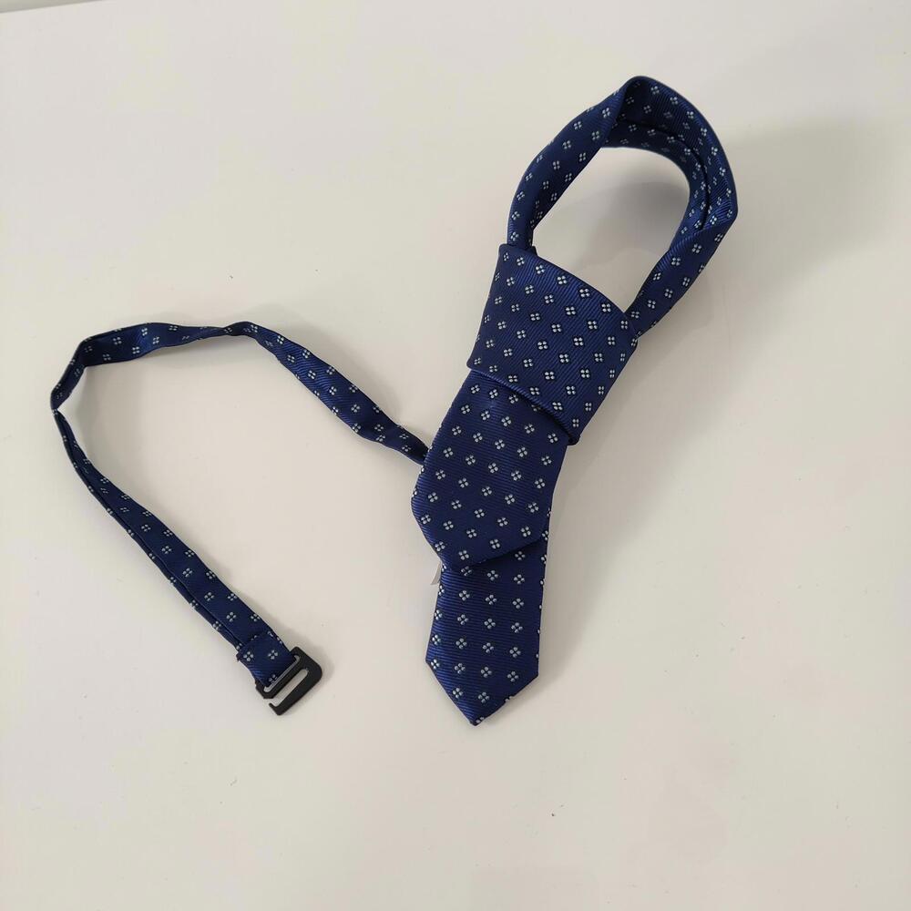 Zara Boy's Tie Blue White Classic Business Casual